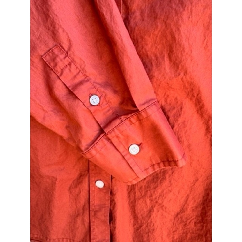 Everlane Womens Relaxed Poplin Rust Orange Button Down Shirt SZ 8 Cotton Minimal - Picture 6 of 8